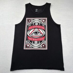 2 Monkeys men's "All Eyes On Me" Illuminati All Seeing Eye Tank top Black Medium